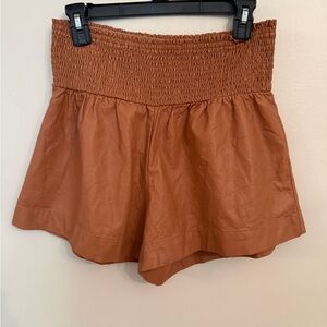 TCEC Women's High Waist Brown Shorts